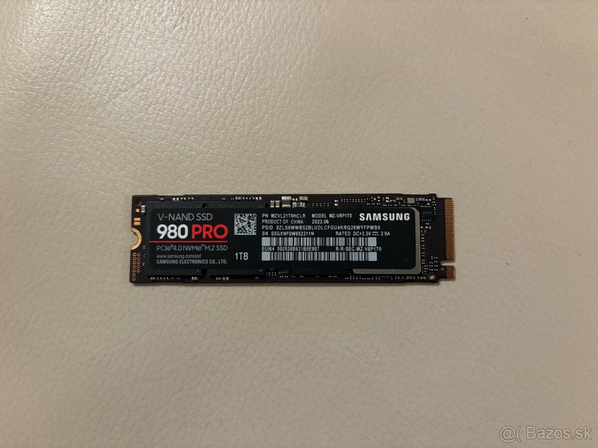 SAMSUNG 980 PRO SSD M.2 NVME 1TB