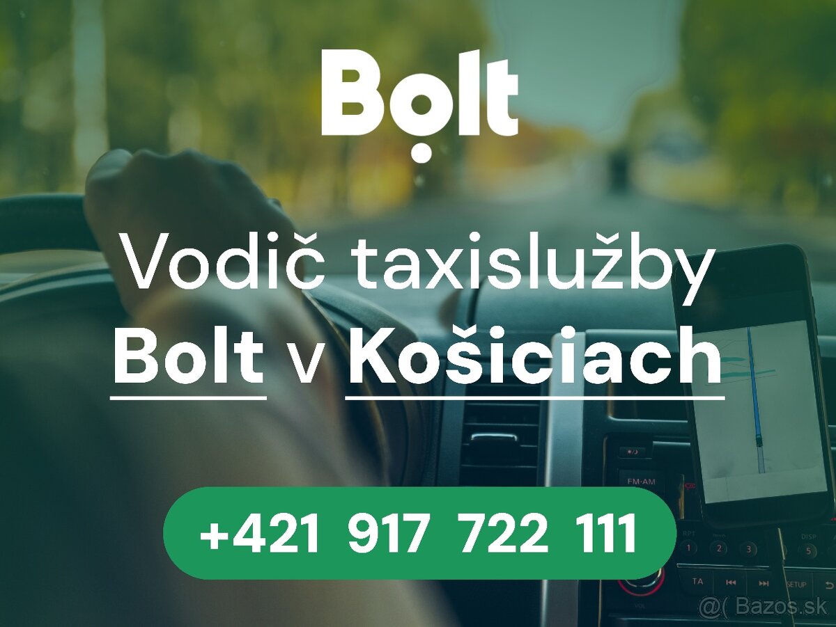 VODIČ BOLT TAXI KOŠICE 0% PROVÍZIA