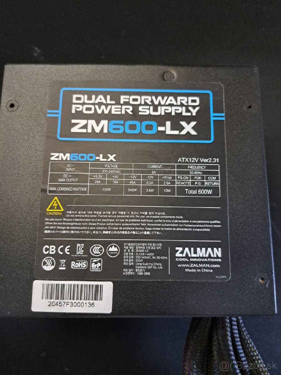 Predám zdroj zalman ZM600-LX