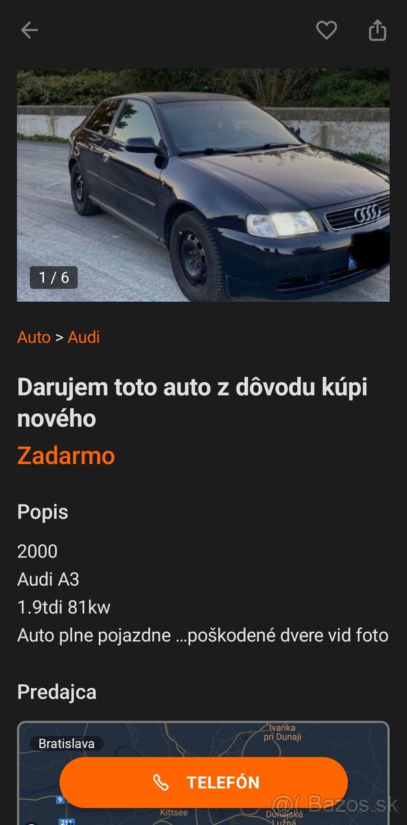 Audi A3 Pozor Pozor