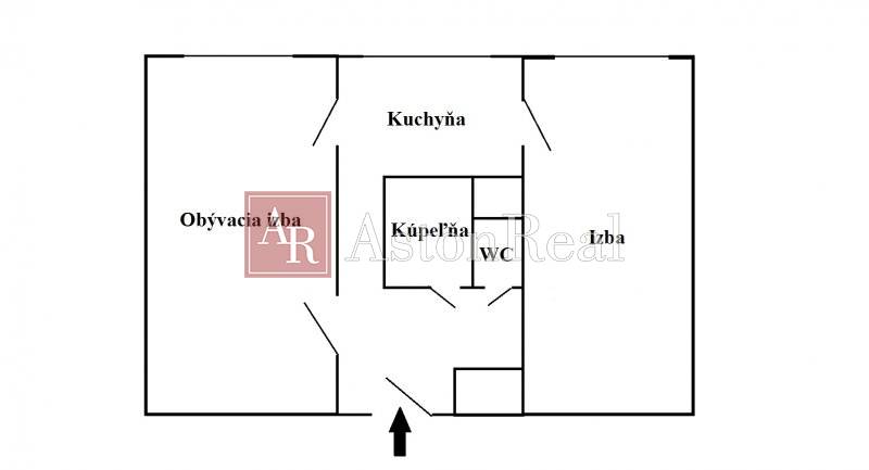 Predaj: 2 izb. byt, rozlohou 56m2, ul. Generála Svobodu Zvol