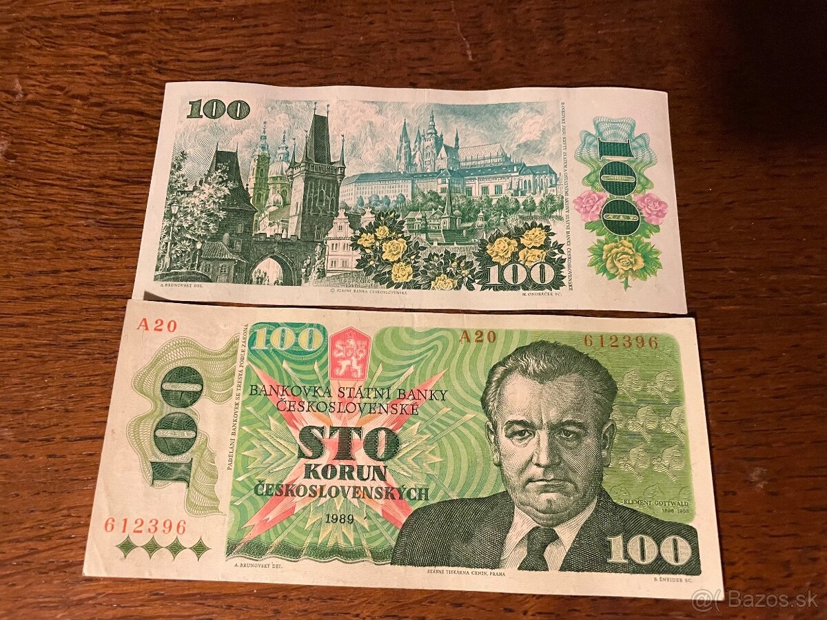 100kčs 1989 Gottwald