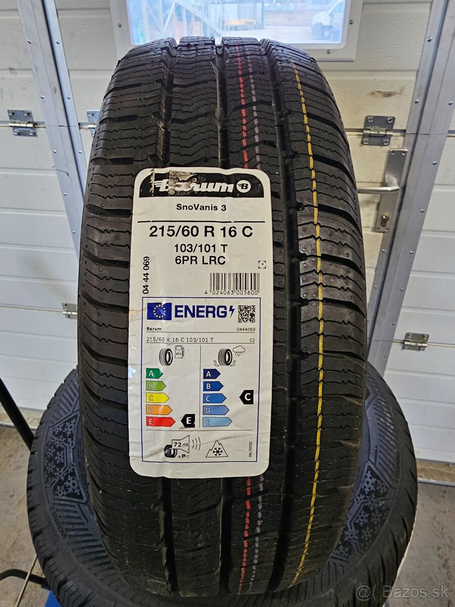 Predám nove pneumatiky Barum snovanis 3 215/60r16 c 103/101t