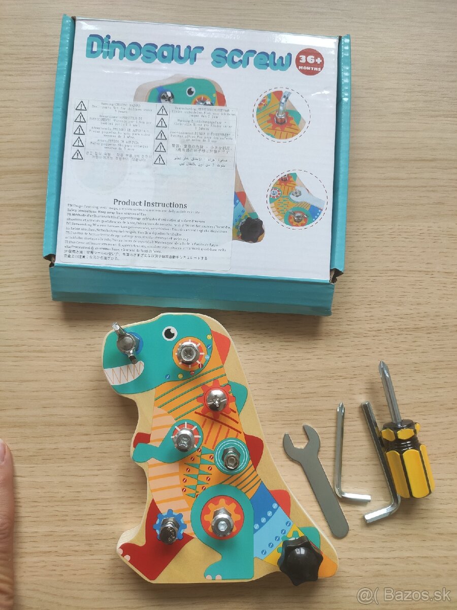 Activity board - šrobovaci dinosaurus