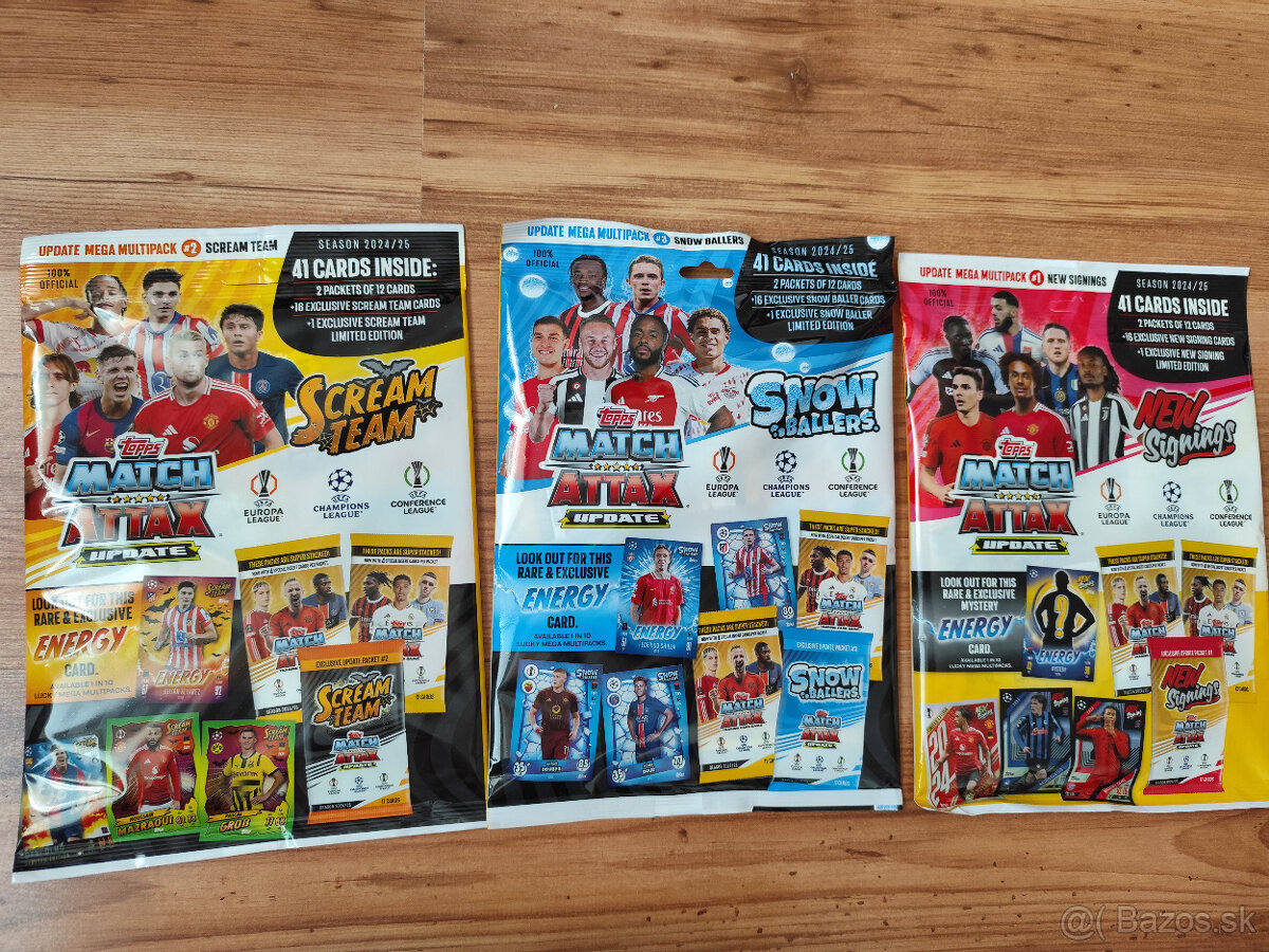 Futbalové kartičky Match Attax 2024/25 Update Mega Multipac