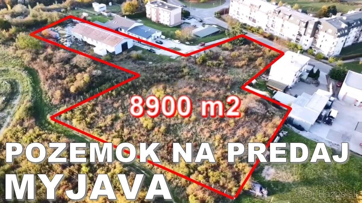 Stavebný pozemok 8900 m2 pre Developerský projekt Myjava Jab