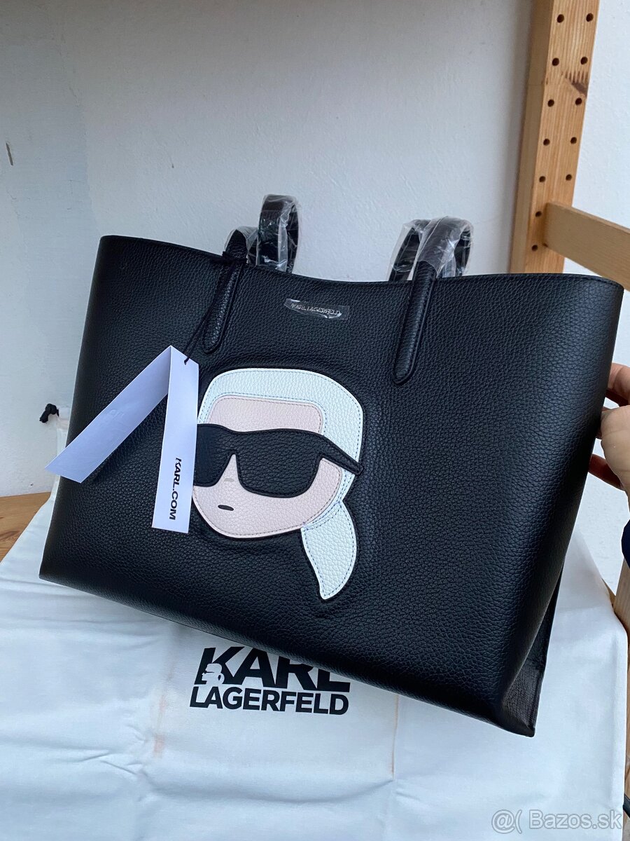 Kožená shopper bag kabelka Karl Lagerfeld Ikonik 2