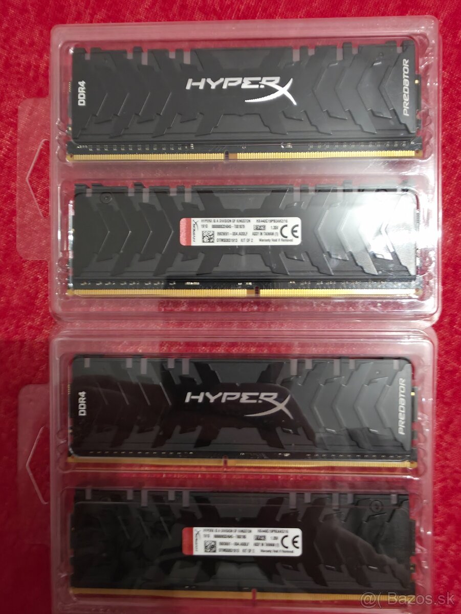 32GB - 2x 16GB KIT DDR4 Kingston HyperX PREDATOR 4000MHz RGB