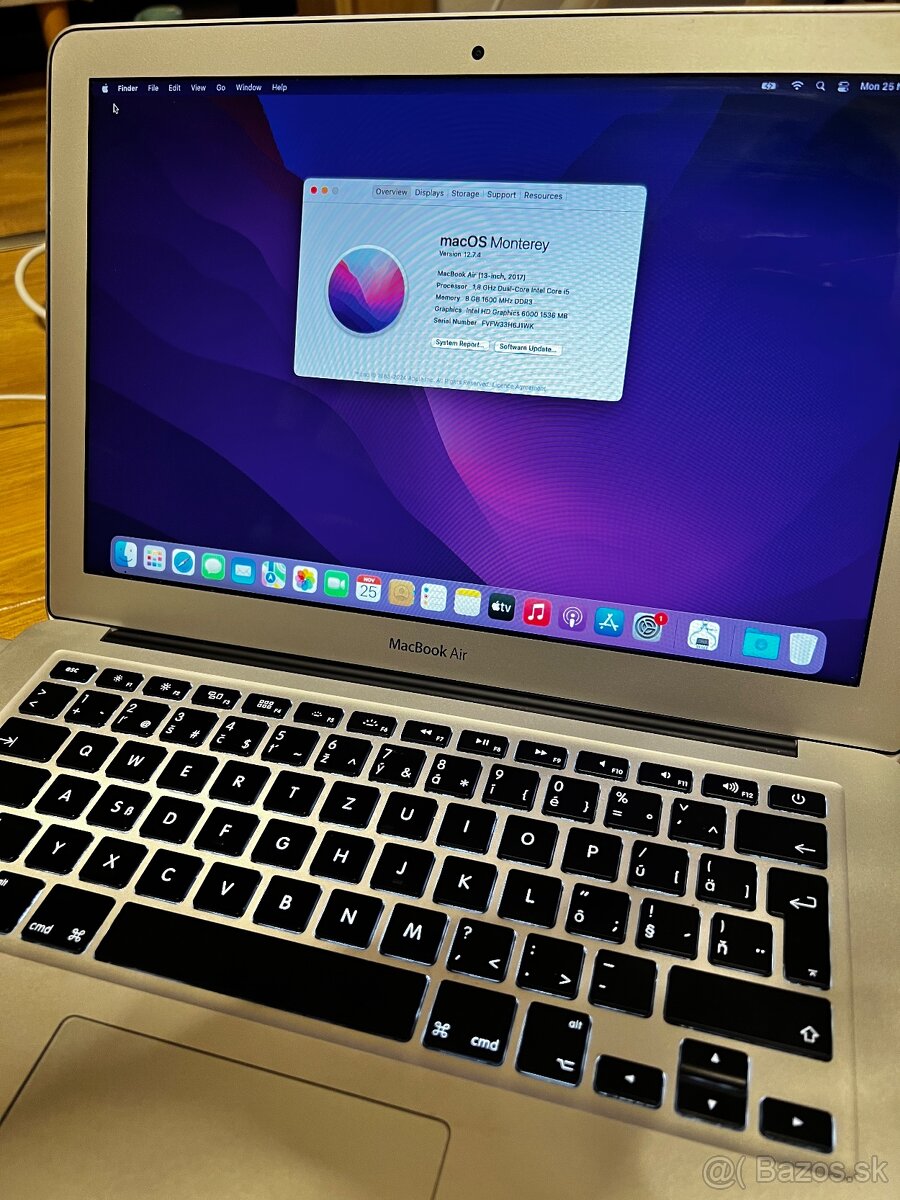 Macbook air 2017 8 GB RAM SSD 512 GB