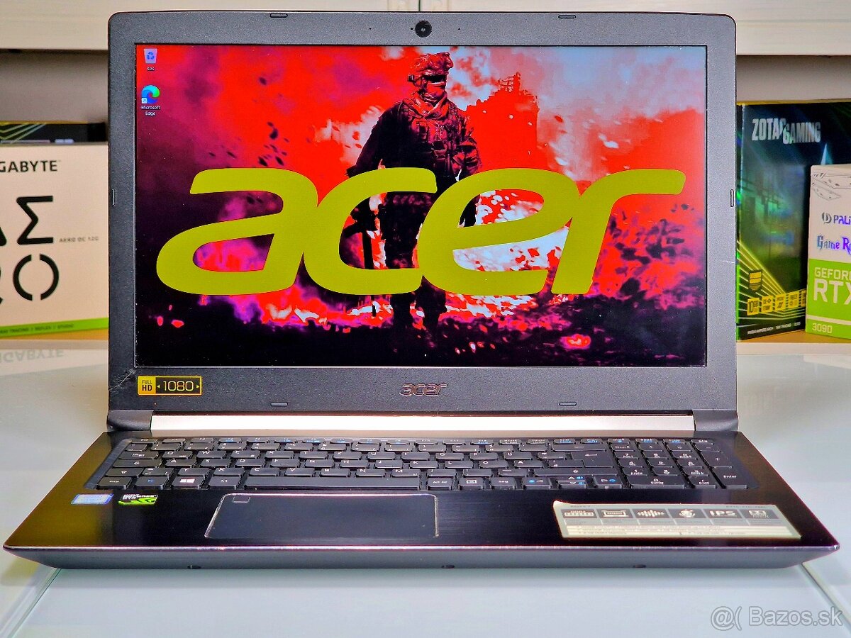 Herný notebook ACER | i7-7700HQ | GTX 1050 | ZÁRUKA