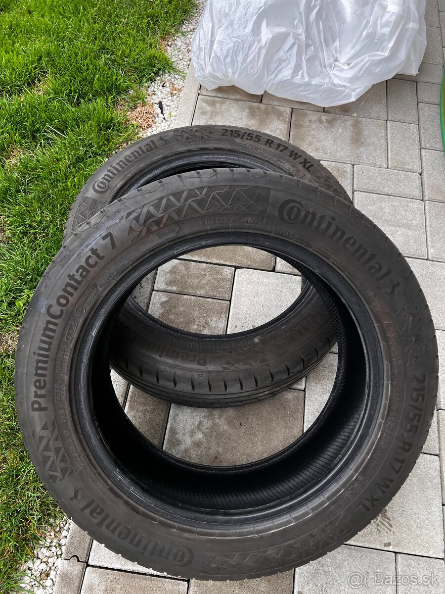 2x Continental PremiumContact 7 215/55 R17 W XL Letné