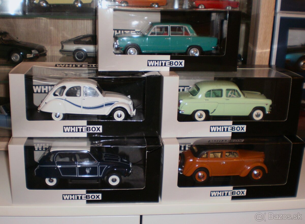 MOSKVIČ 400 ,403, POLSKI FIAT 125 , CITROEN C2 ,DYANE, 1:24