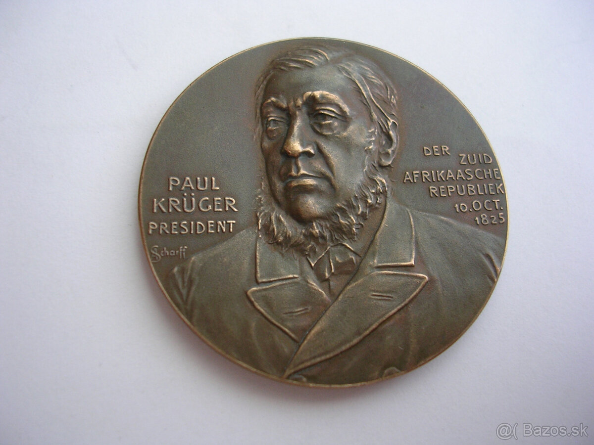 AE medaila 1900 Paul Kruger Prezident Juhoafrickej republiky