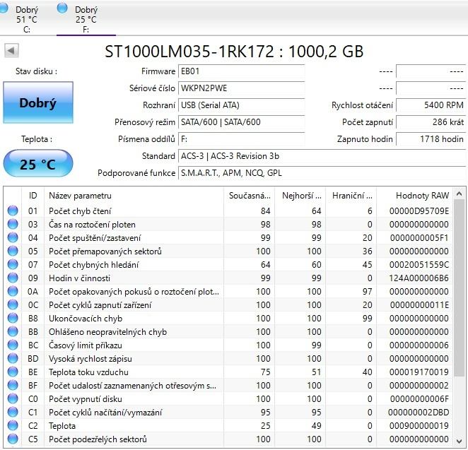 Externí harddisk 1 TB