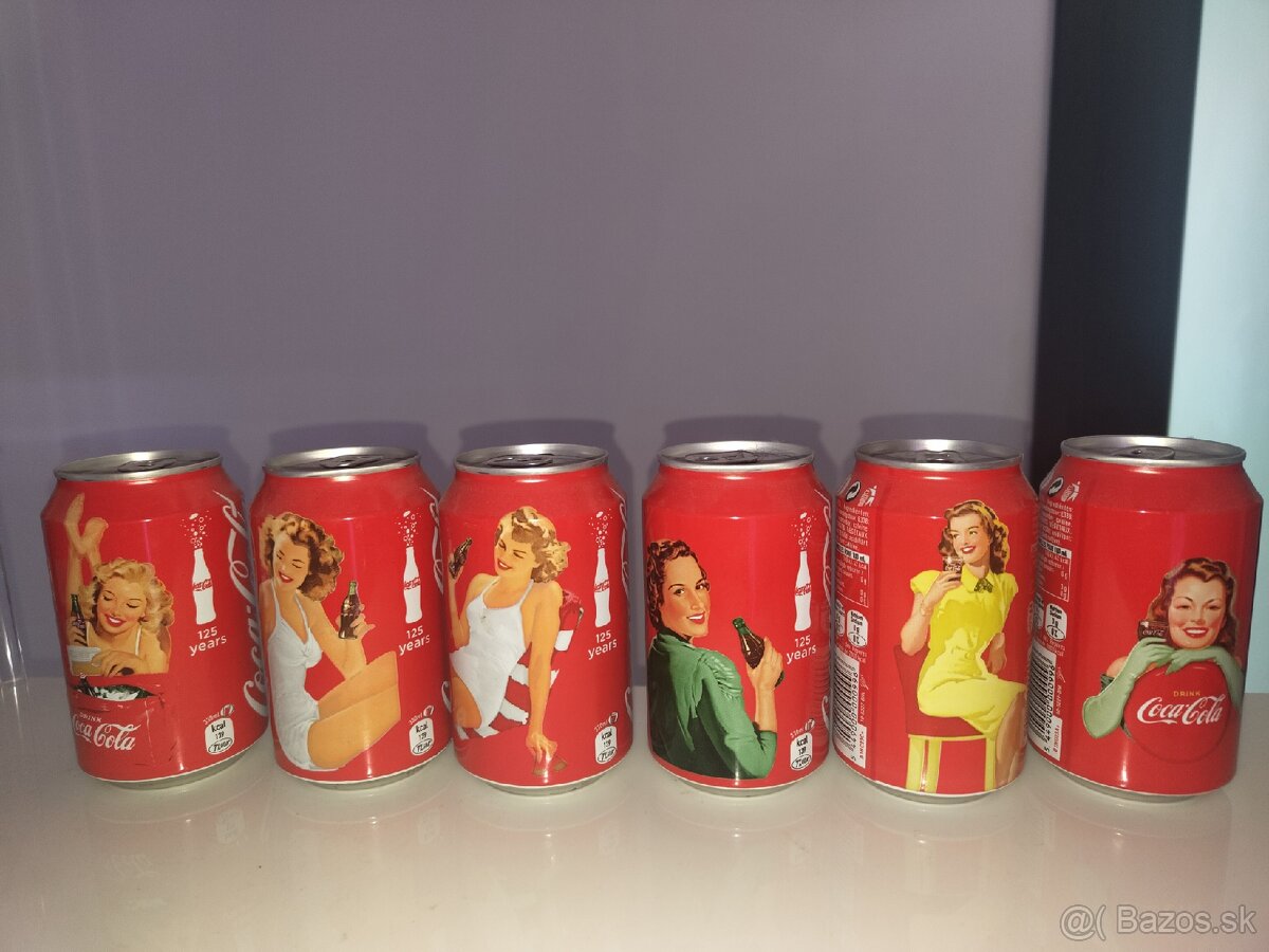 Coca cola set plechoviek