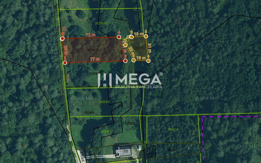 PREDAJ pozemkov (2.910 m2) v oblasti HUBKOVÁ v Humennom