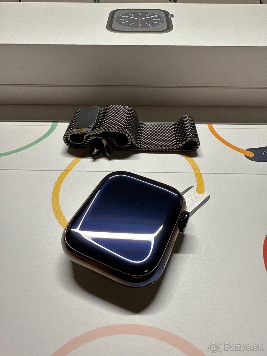 Apple Watch 8 Graphite Stainless Steel + Milanese band