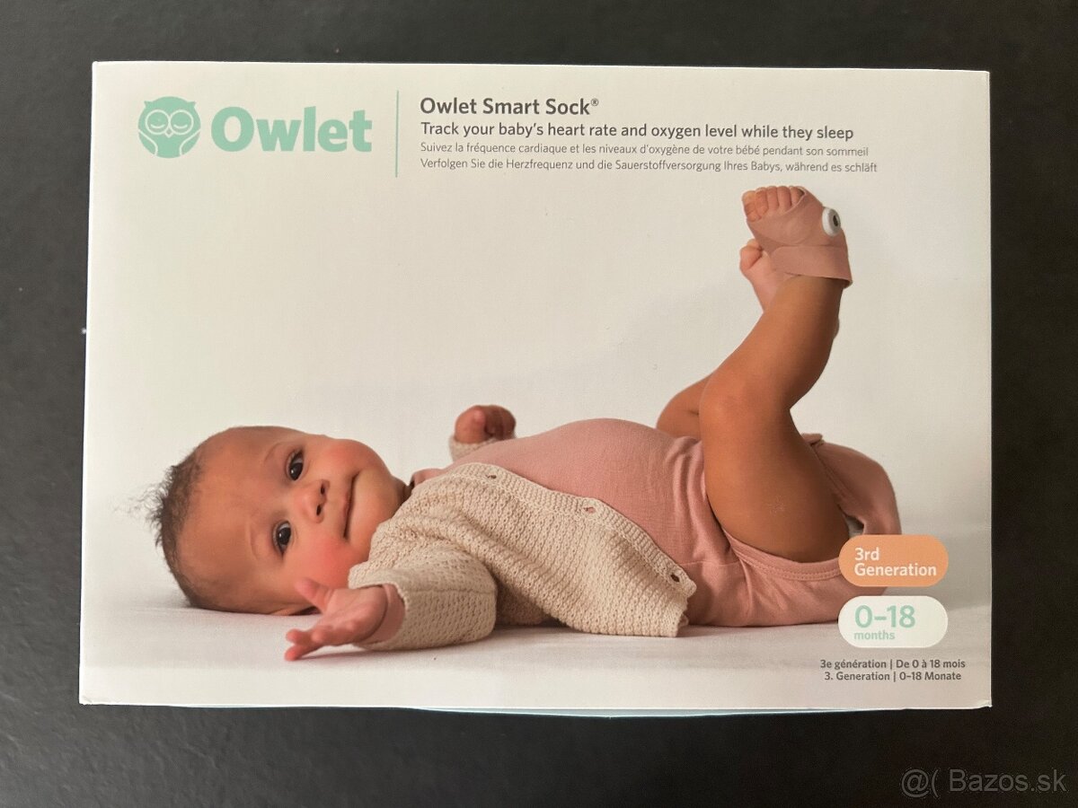 Owlet Smart Sock 3 – Inteligentná ponožka 0 – 18 mesiacov