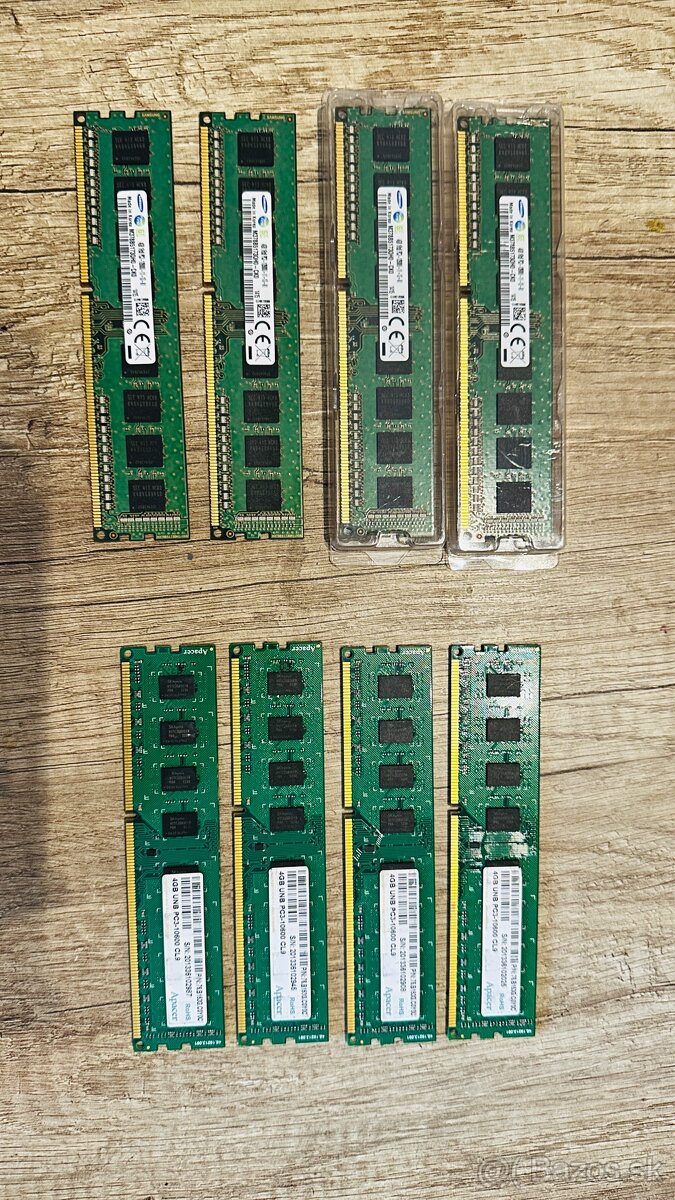 RAMky Apacer a Samsung DDR3