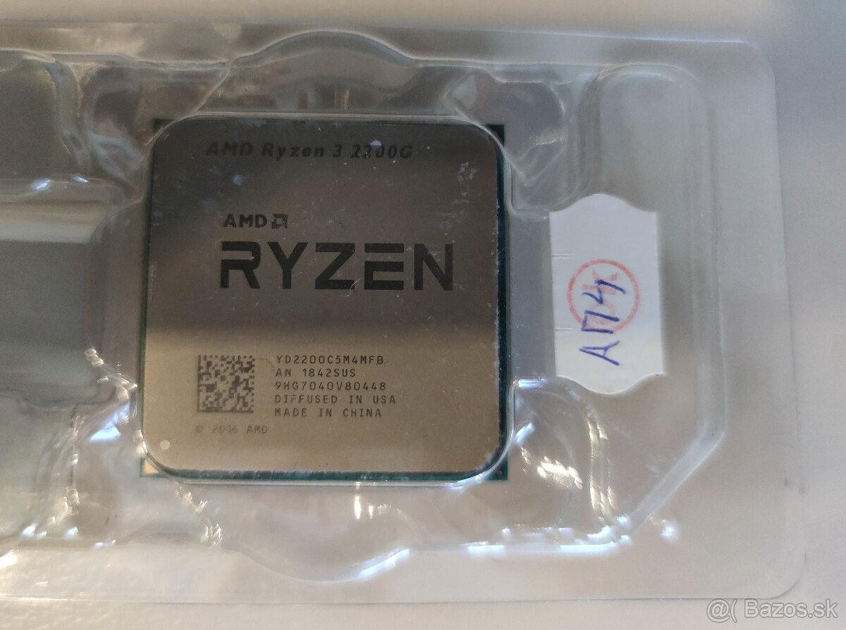 Predám AMD RYZEN 3 2200G TRAY BOX AM4