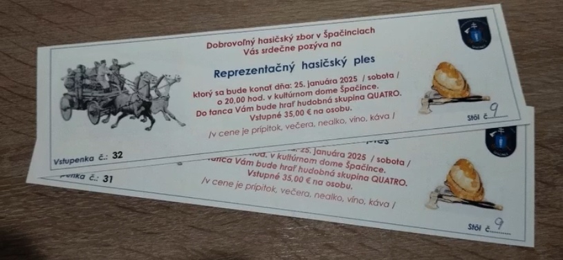 Špačinský ples - 2 vstupenky za cenu jednej 