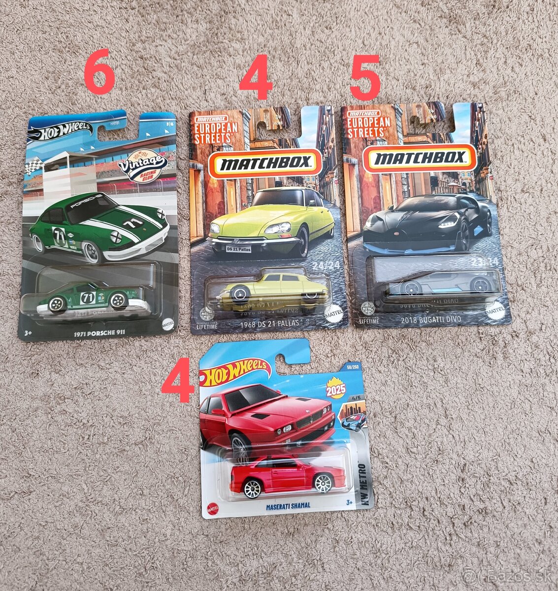 Autíčka Hotwheels matchbox mix nové