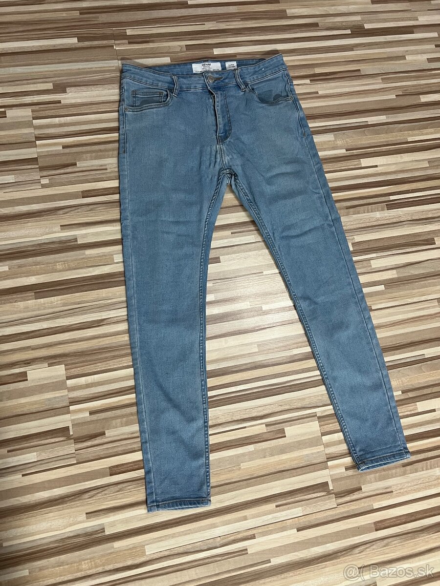 Pánske džínsy Bershka Super Skinny