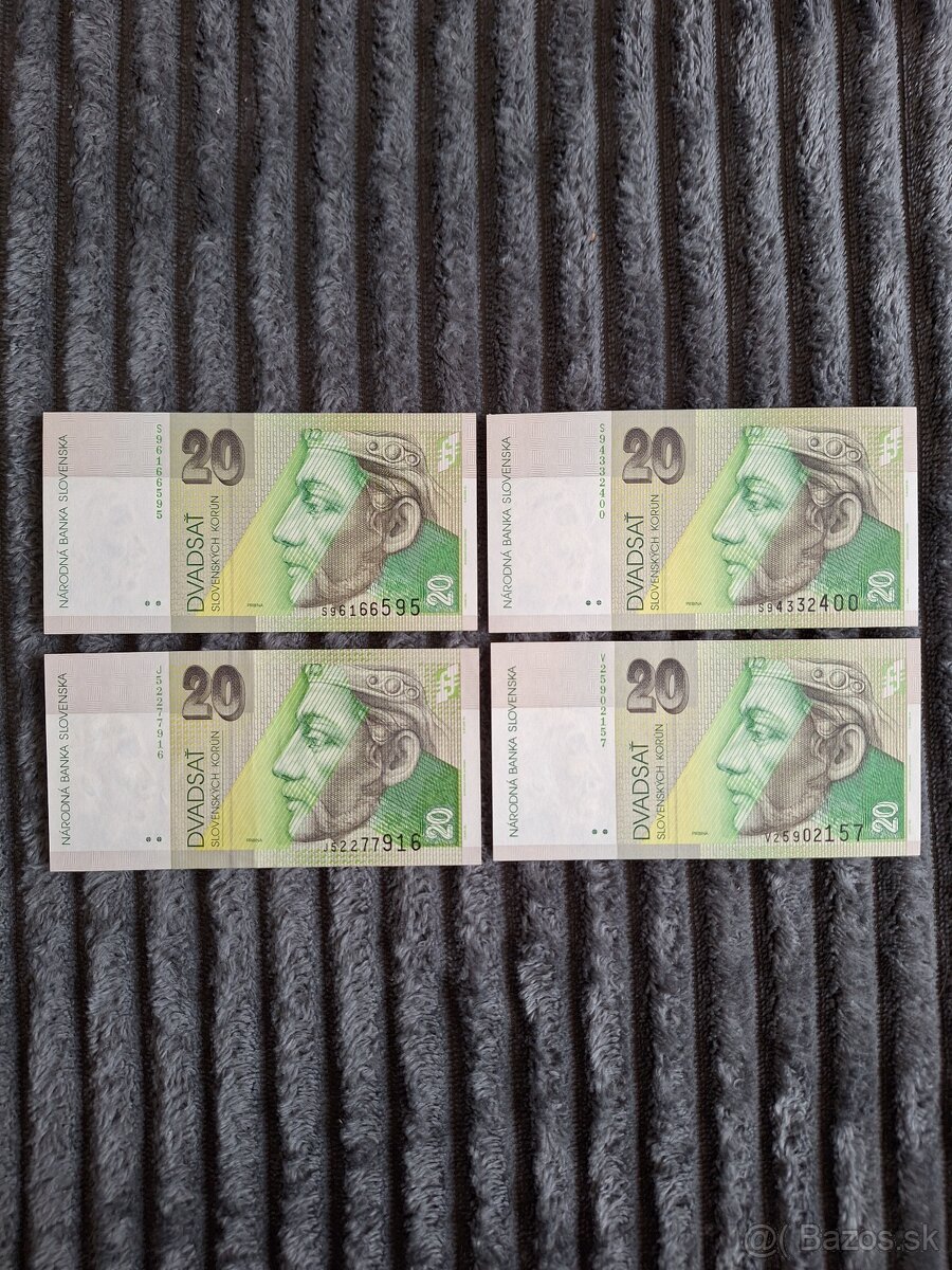 20sk UNC slovenske bankovky