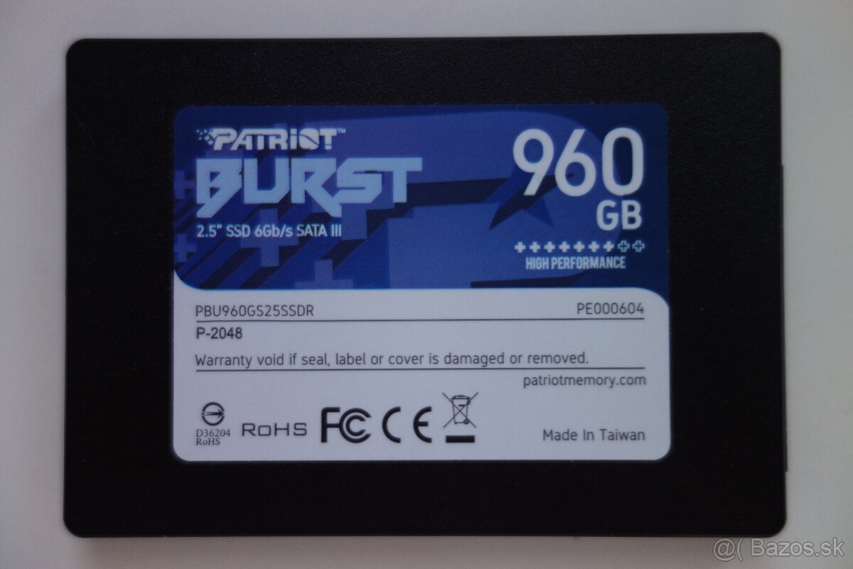 2.5" SSD PATRIOT Burst 960GB SATA