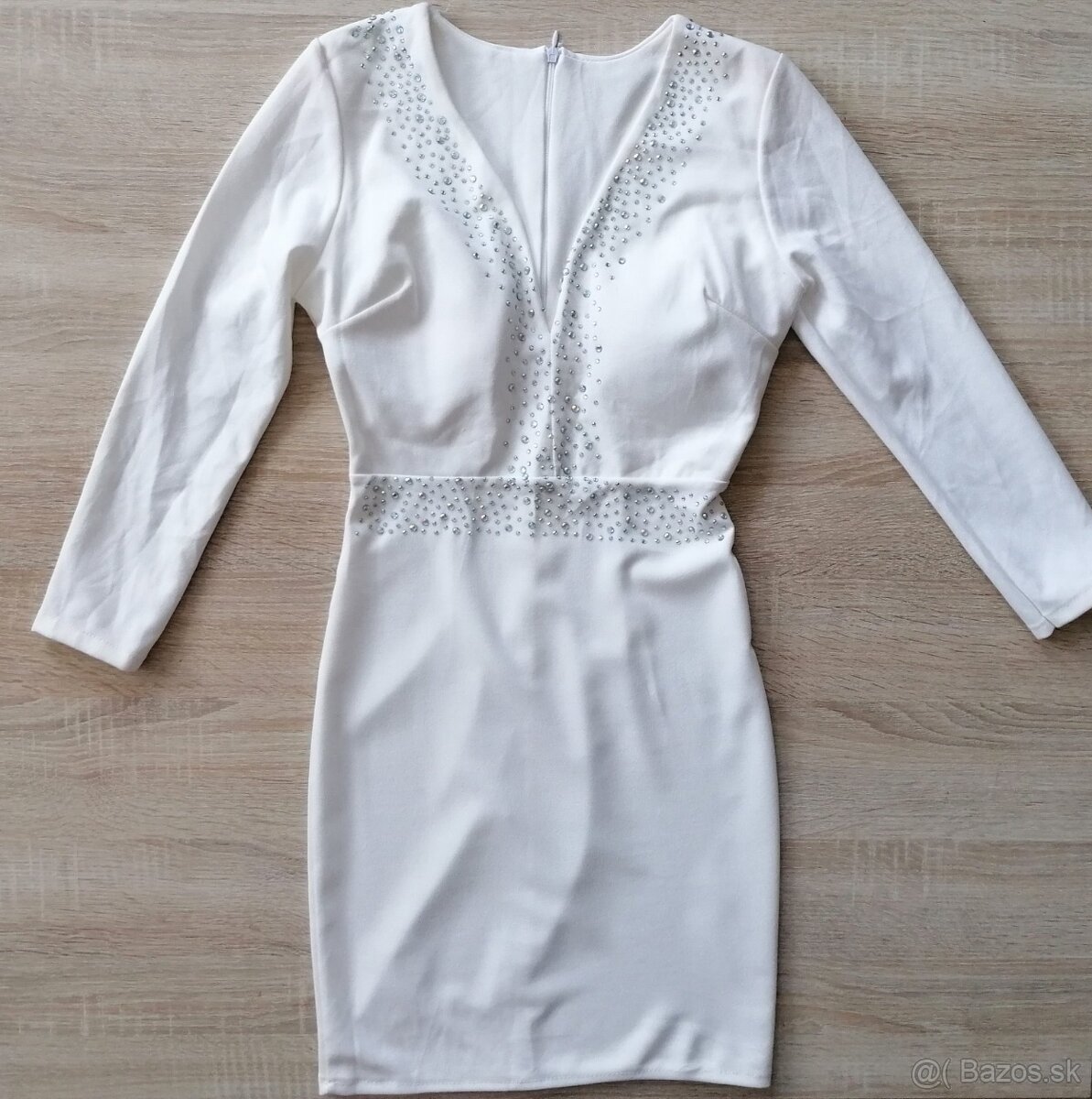 Spoločenské dámske biele šaty, veľkosť S/M