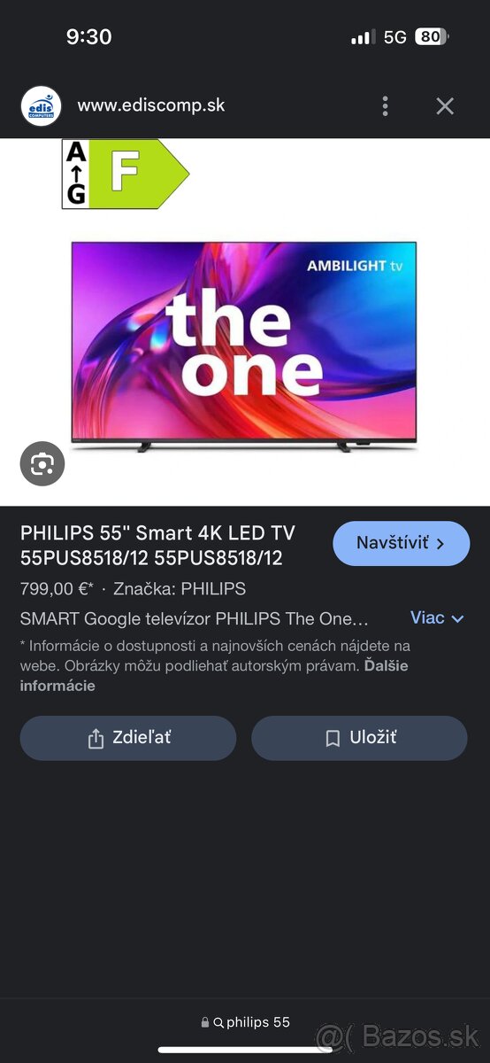 PHILIPS THE ONE 55PUS8558/12