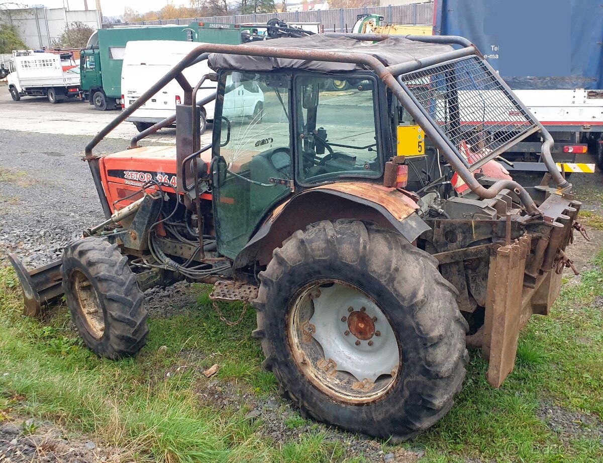 2002 lesní ZETOR 9641 Forterra turbo traktor UKT naviják