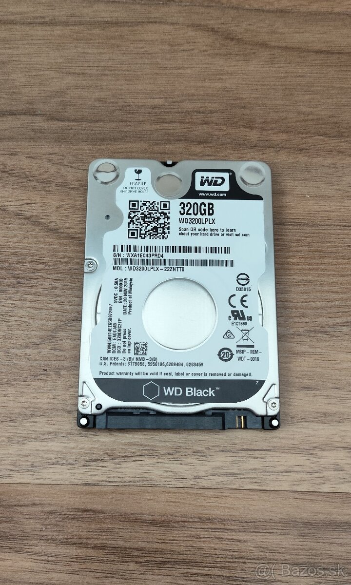 HDD WD Black; WD3200LPLX; 320GB; 2,5“; SATA