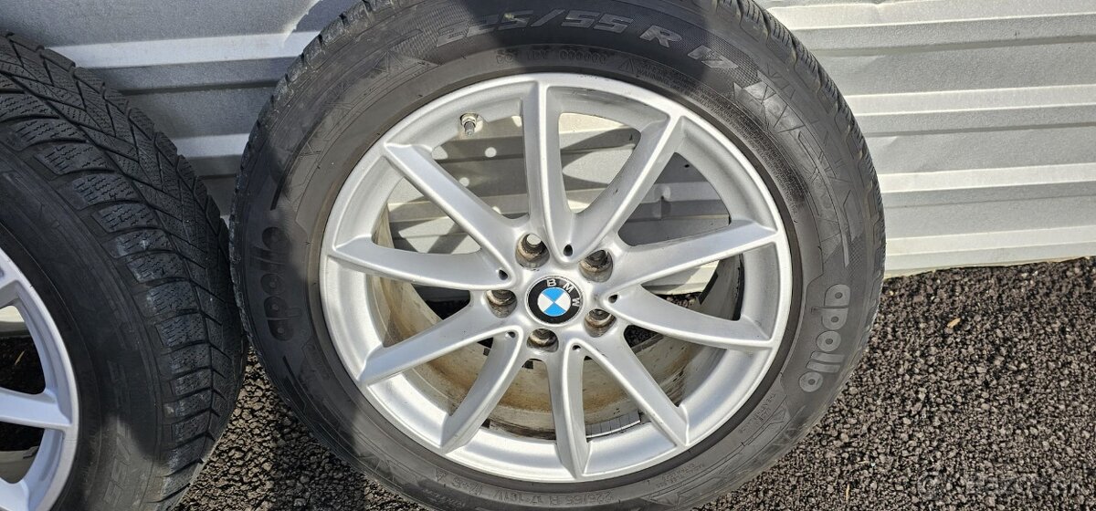 BMW disky 17" originál s pneu zimné a TPMS  5x112