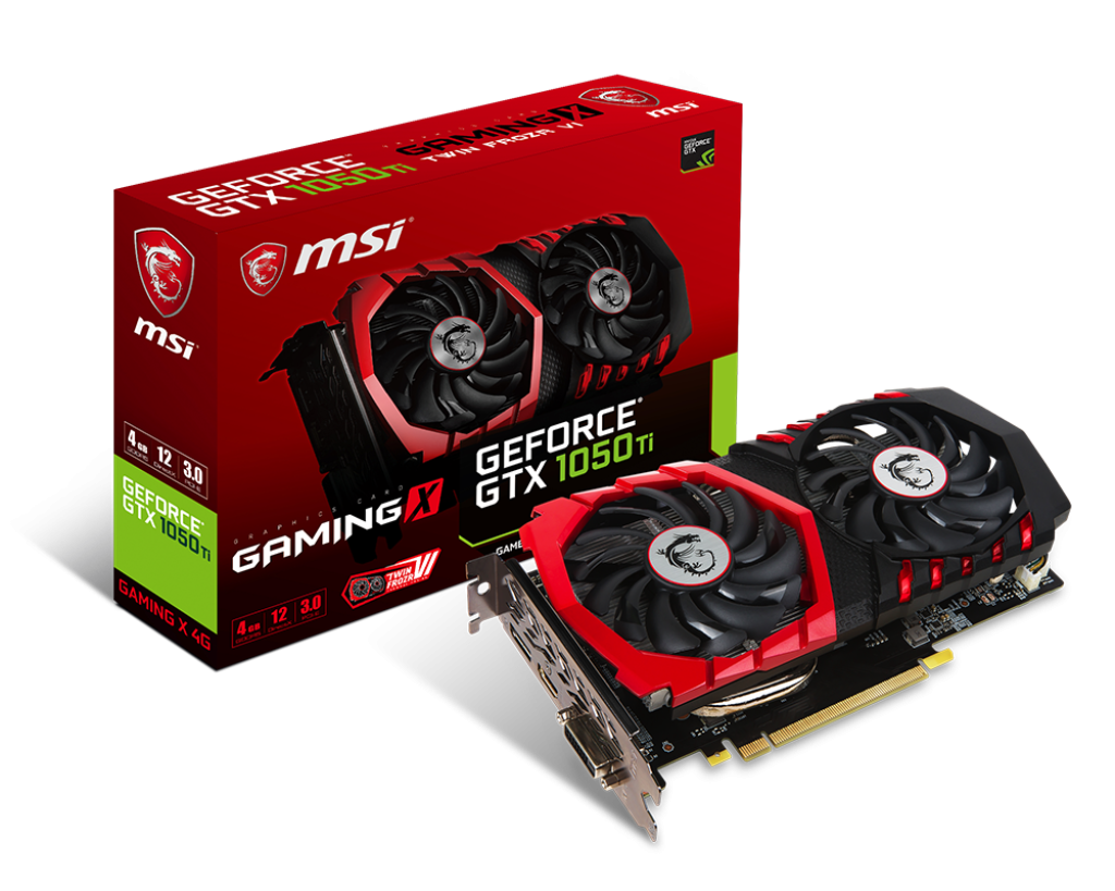 MSI GeForce GTX 1050 Ti GAMING  4G