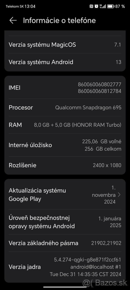 Predám Honor Magick 5 lite