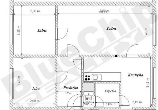 Na predaj 3-izbový byt v pôvodnom stave LRo-1541