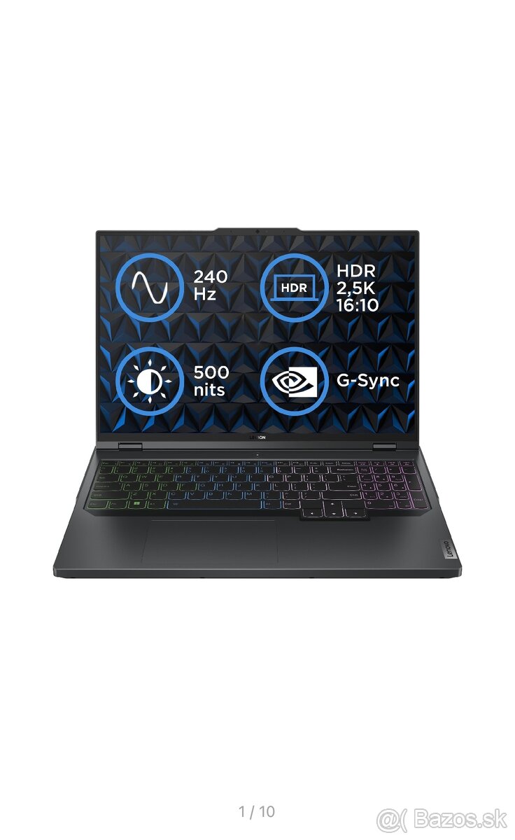 Predám Lenovo Legion Pro 5 – i9,RTX 4060, 32 GB RAM