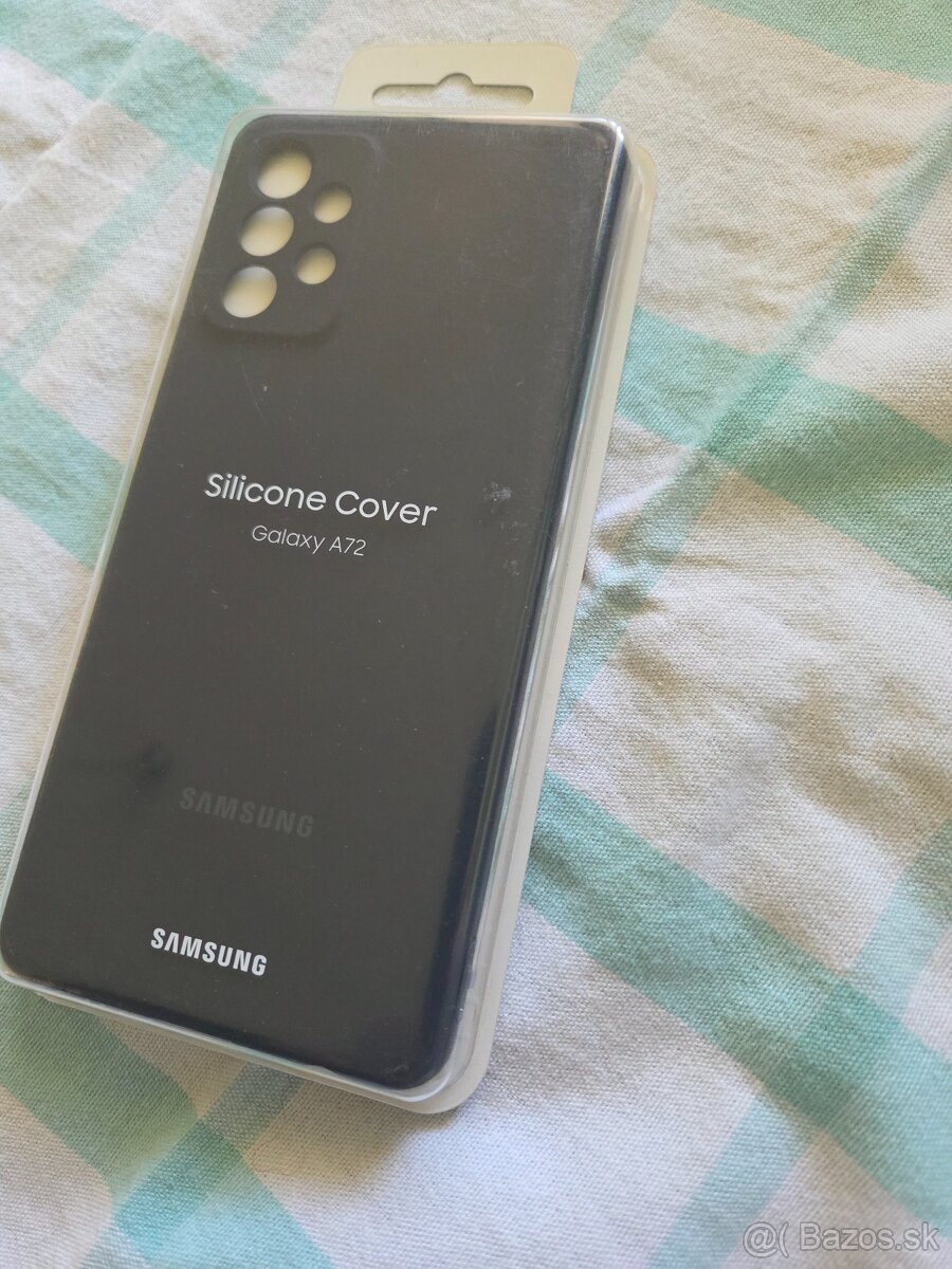 Obal zadný na Samsung A72 čierny originál cena 5€ len osobne