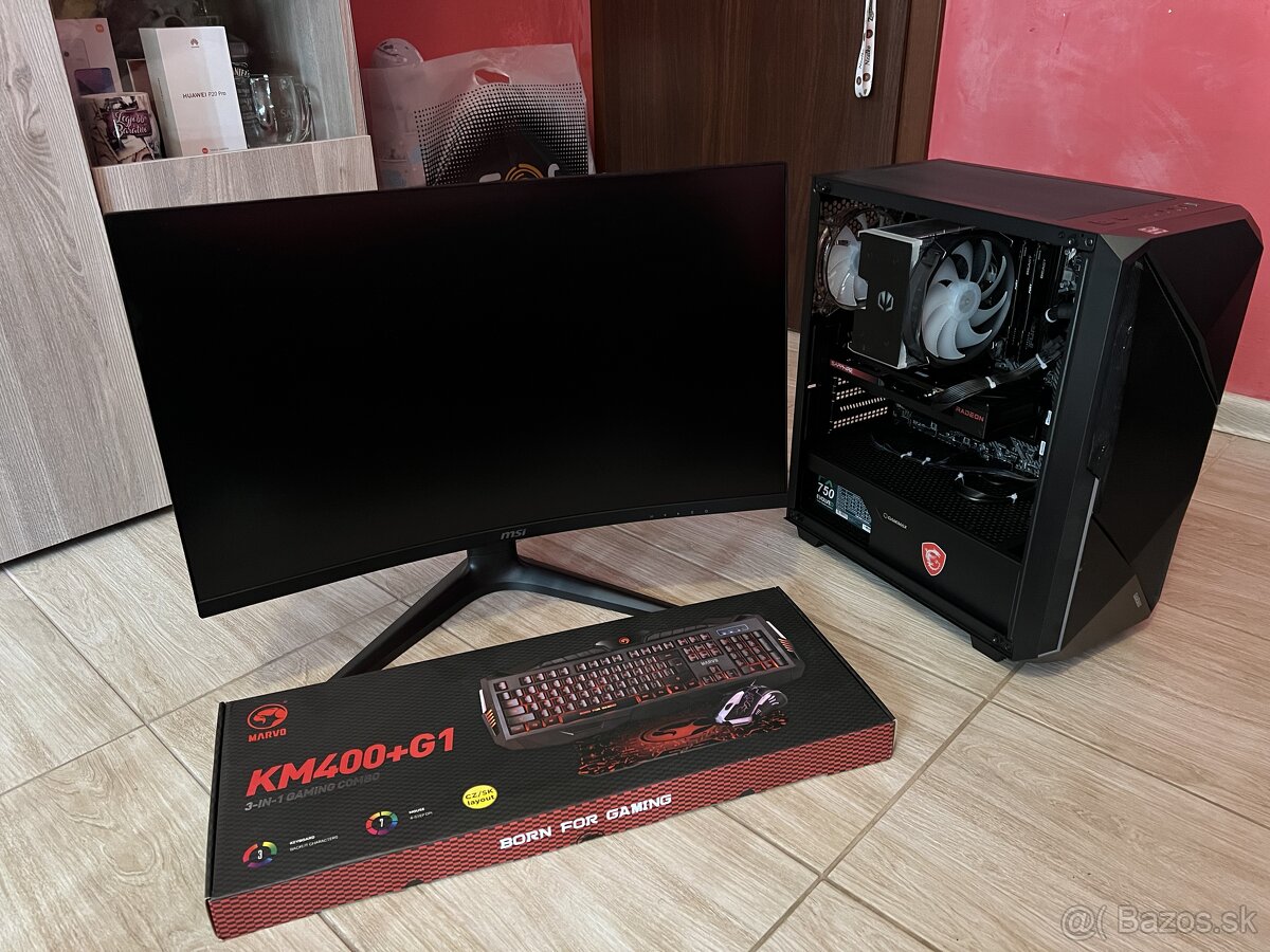 Herný PC/Ryzen 5/32GB RAM/256GB M.2 SSD/4TB HDD/Grafika 8GB