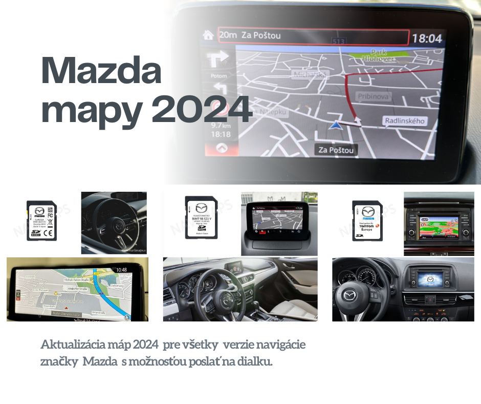 Aktualizácia navigácie MAZDA Mapy 2024 SD KARTA