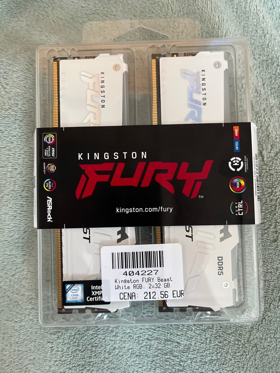 Kingston FURY 64GB KIT DDR5 5600MHz CL40 Beast White RGB XMP