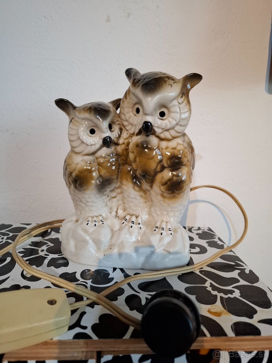 Predám starú porcelánovú lampu sovy 26 €