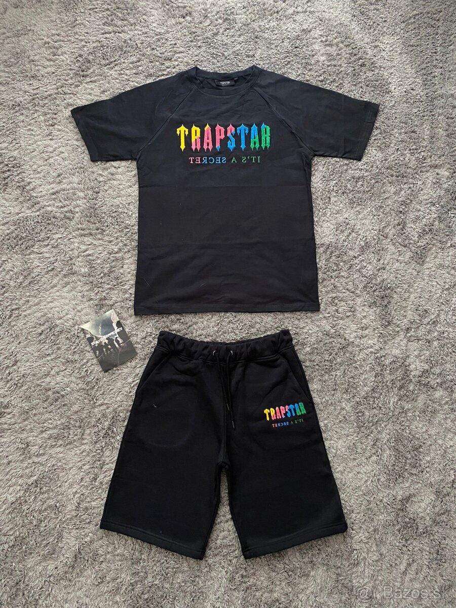 Trapstar Chenille Decoded Summer Set - Black/Rainbow