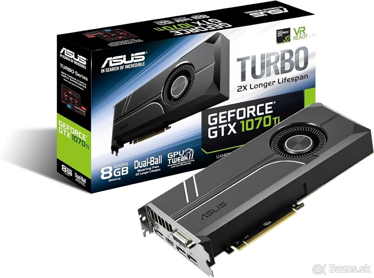 Predám Asus Turbo Geforce GTX 1070Ti 8GB GDDR5