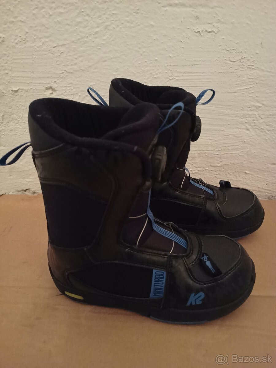 Detske blikajuce snowboard topanky K2 boa vel.35