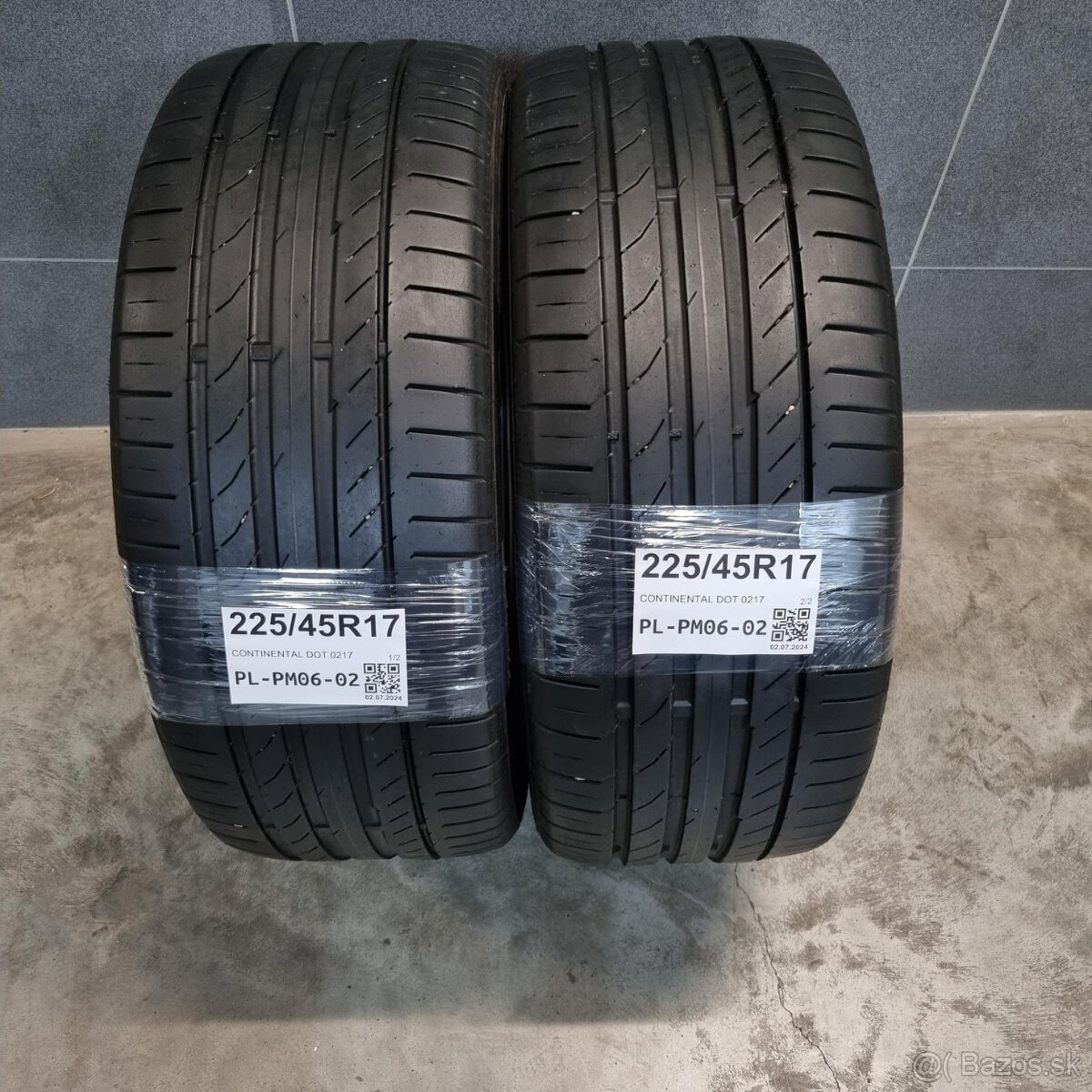 Letné pneumatiky 225/45 R17 CONTINENTAL DOT0217