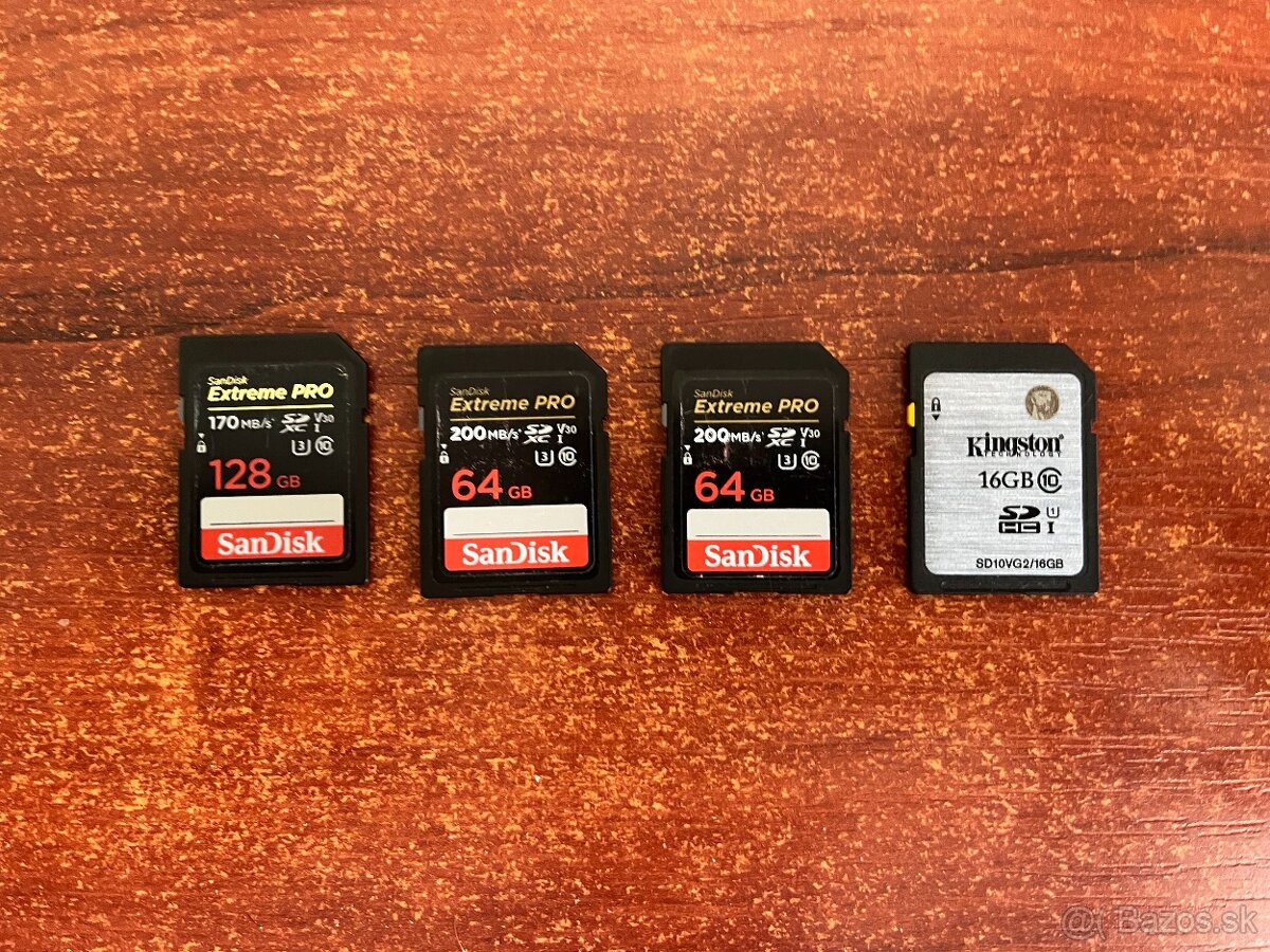 Pamäťové karty SanDisk a Kingston