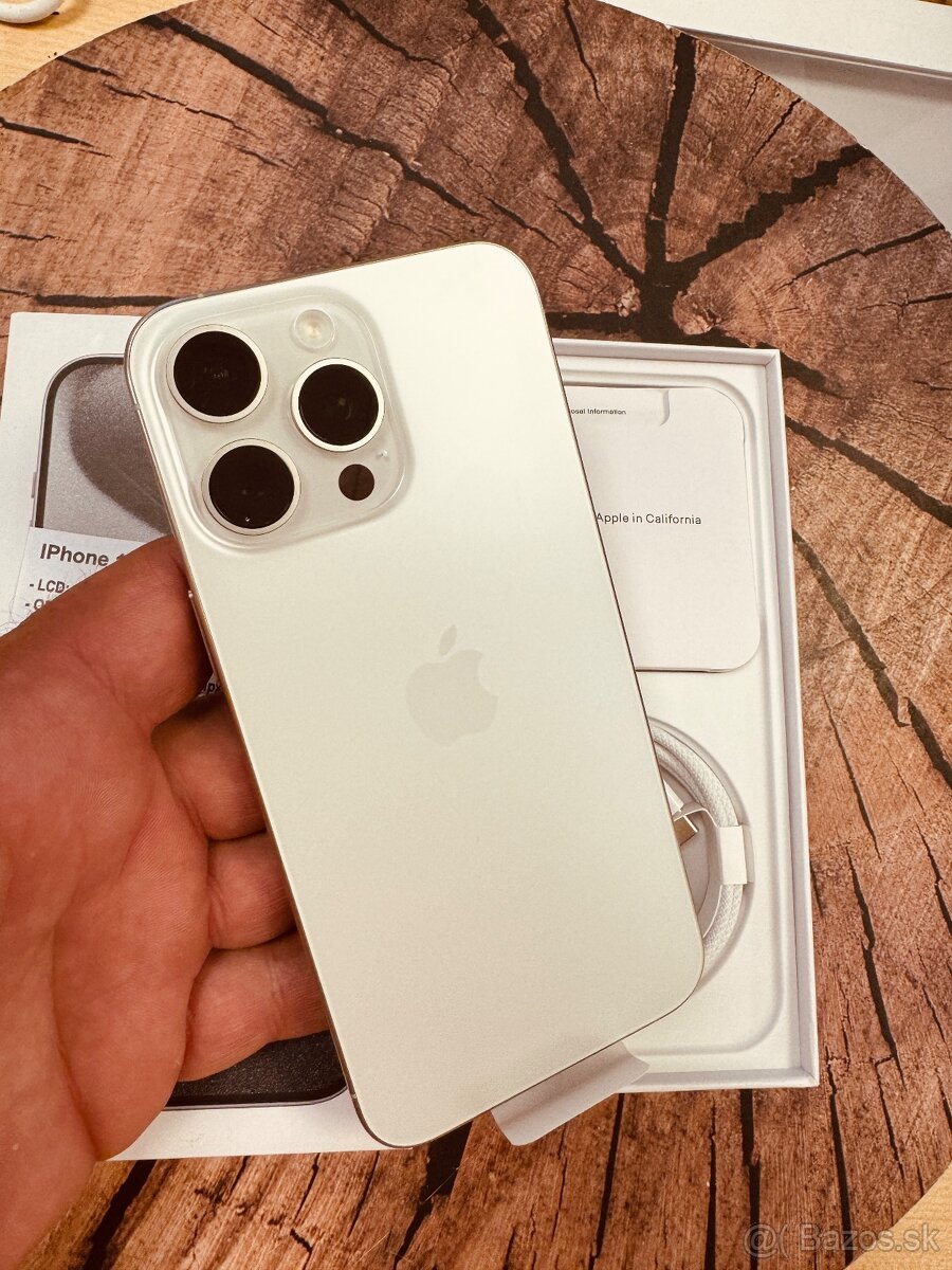 iPhone 15 pro Max 512 White Titan nepoužitý folia záruka