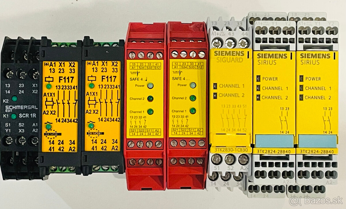 Bezpečnostná relé SIEMENS, TESCH, SCHMERSAL, RIESE